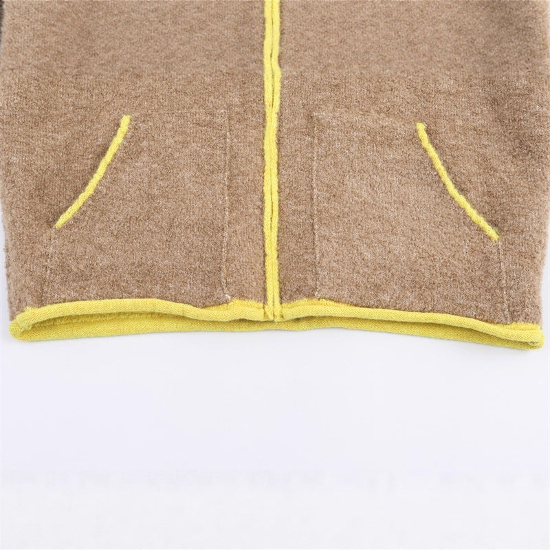 Veste Bomber Maille Contrastée – Style Urbain Moderne