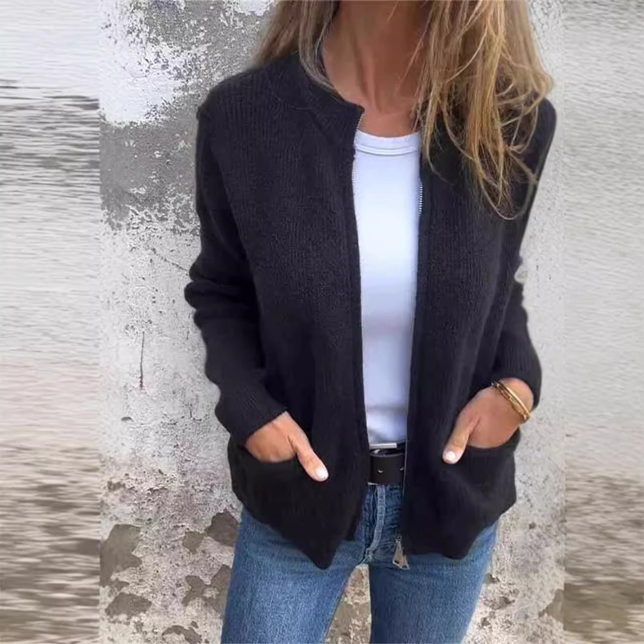 Cardigan Élégant Femme à Poches – Style Chic & Premium