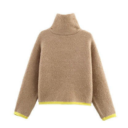 Veste Bomber Maille Contrastée – Style Urbain Moderne